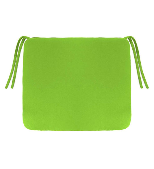 Plow & Hearth Outdoor Furniture Cushions Outdoor Living Polyester Classic Chair Cushions With Ties, 19¾"X 17½"X 3" - Forest Green