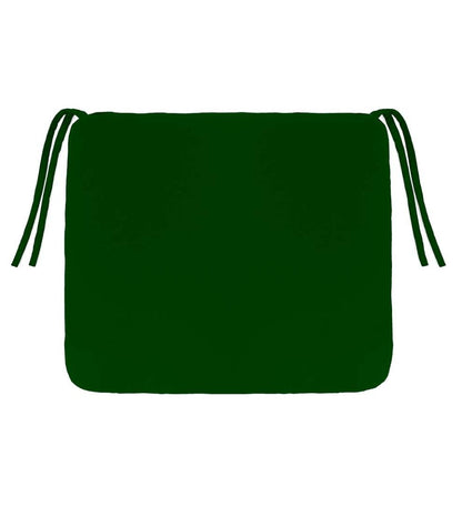 Plow & Hearth Outdoor Furniture Cushions Outdoor Living Polyester Classic Chair Cushions With Ties, 19¾"X 17½"X 3" - Forest Green