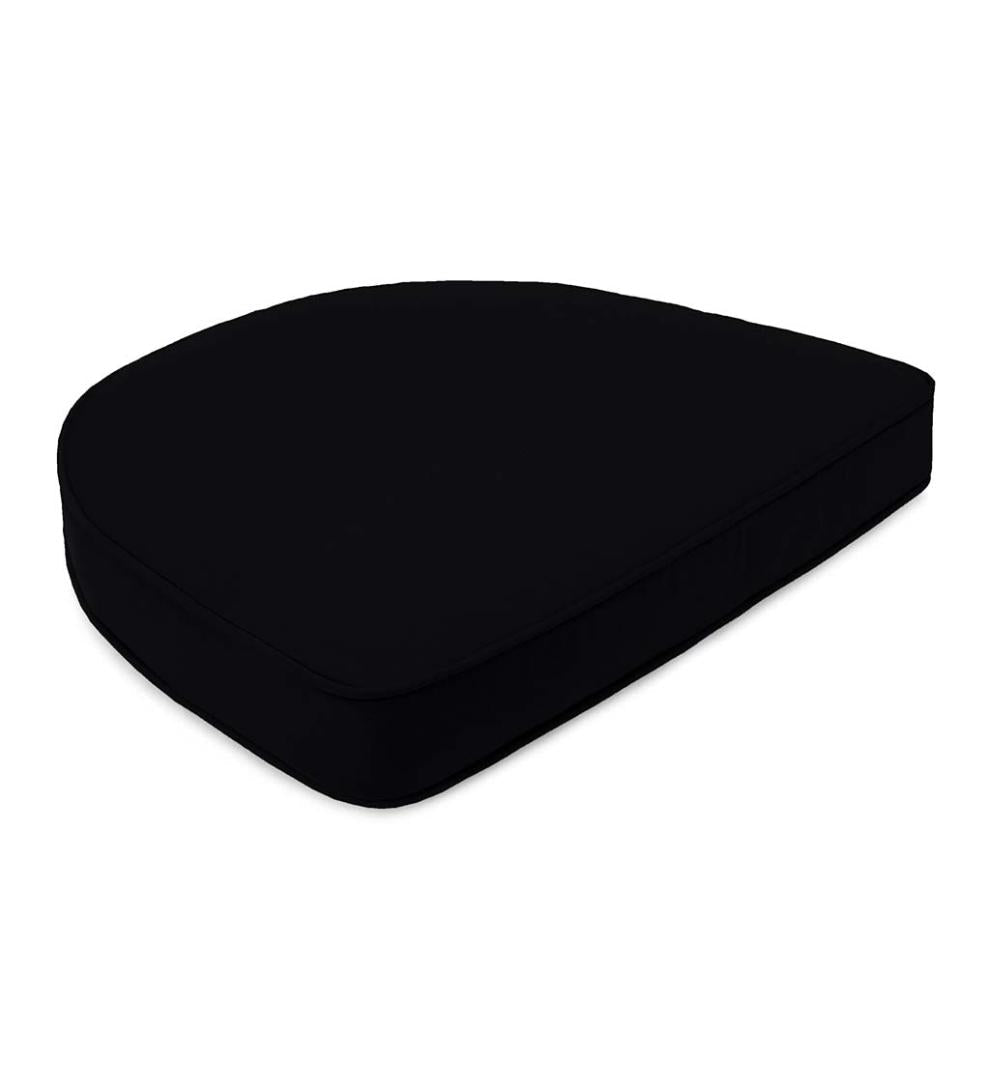 Plow & Hearth Outdoor Furniture Cushions Outdoor Living Sunbrella Chair Cushion With Rounded Back, 18" X 17¾" X 3" - Bandana