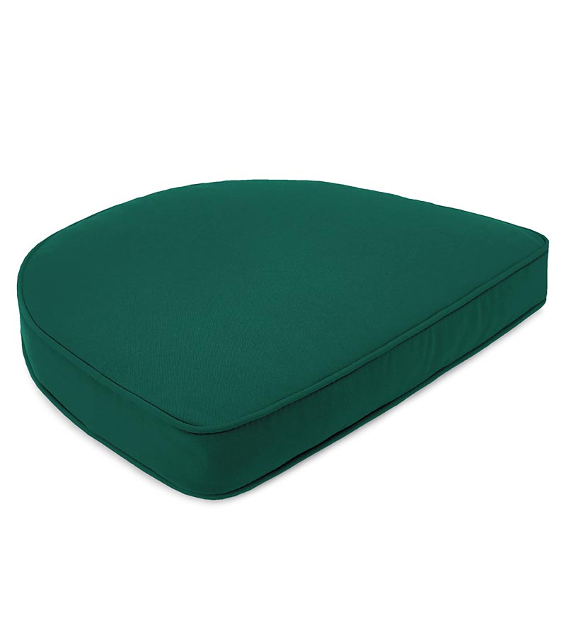 Plow & Hearth Outdoor Furniture Cushions Outdoor Living Sunbrella Chair Cushion With Rounded Back, 18" X 17¾" X 3" - Bandana