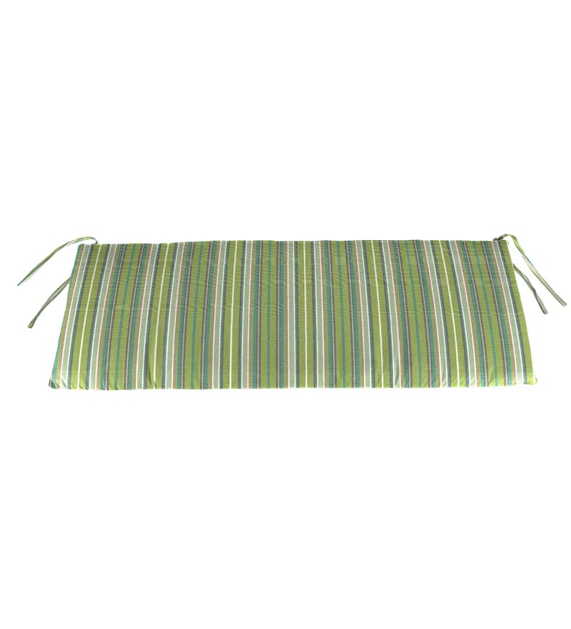 Plow & Hearth Outdoor Furniture Cushions Outdoor Living Sunbrella Classic Swing/Bench Cushion, 54" X 18½" X 3" - Bandana