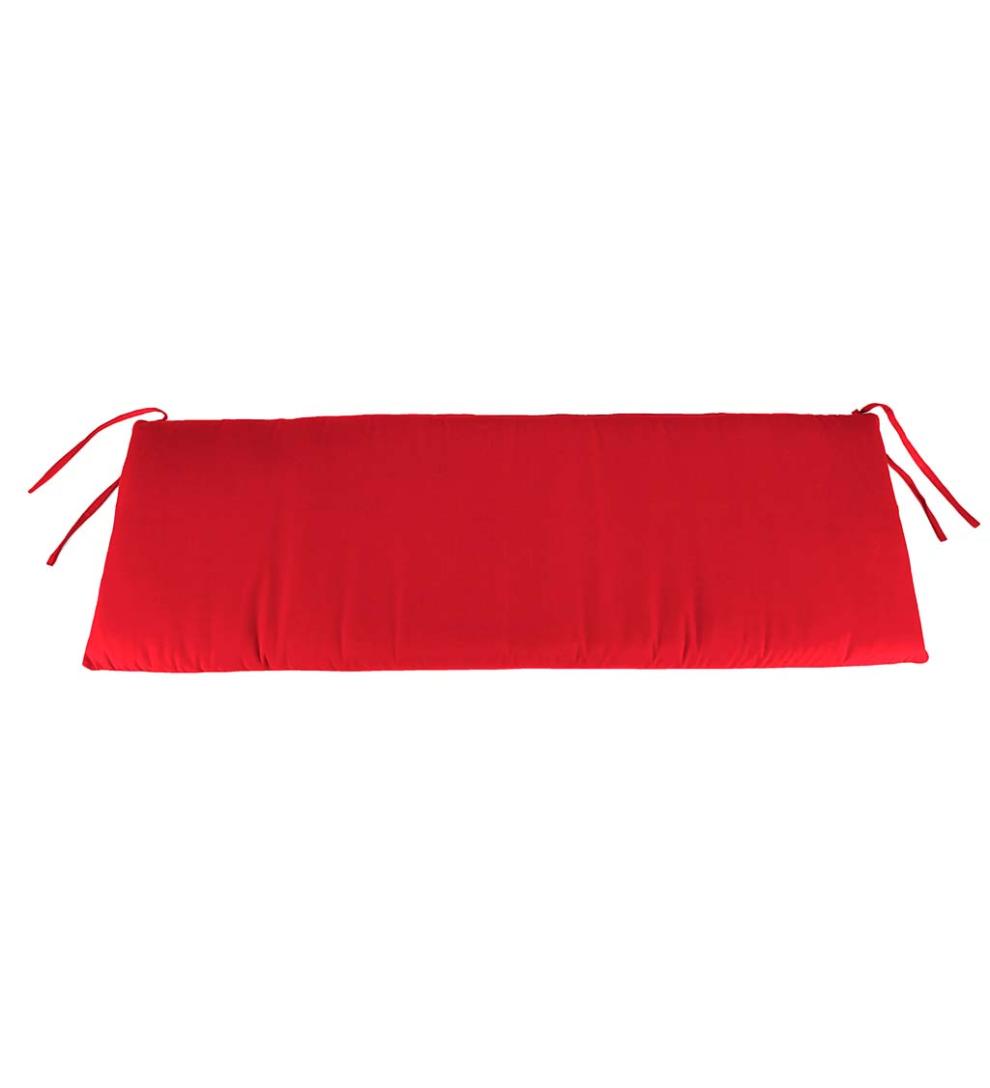 Plow & Hearth Outdoor Furniture Cushions Outdoor Living Sunbrella Classic Swing/Bench Cushion, 54" X 18½" X 3" - Bandana