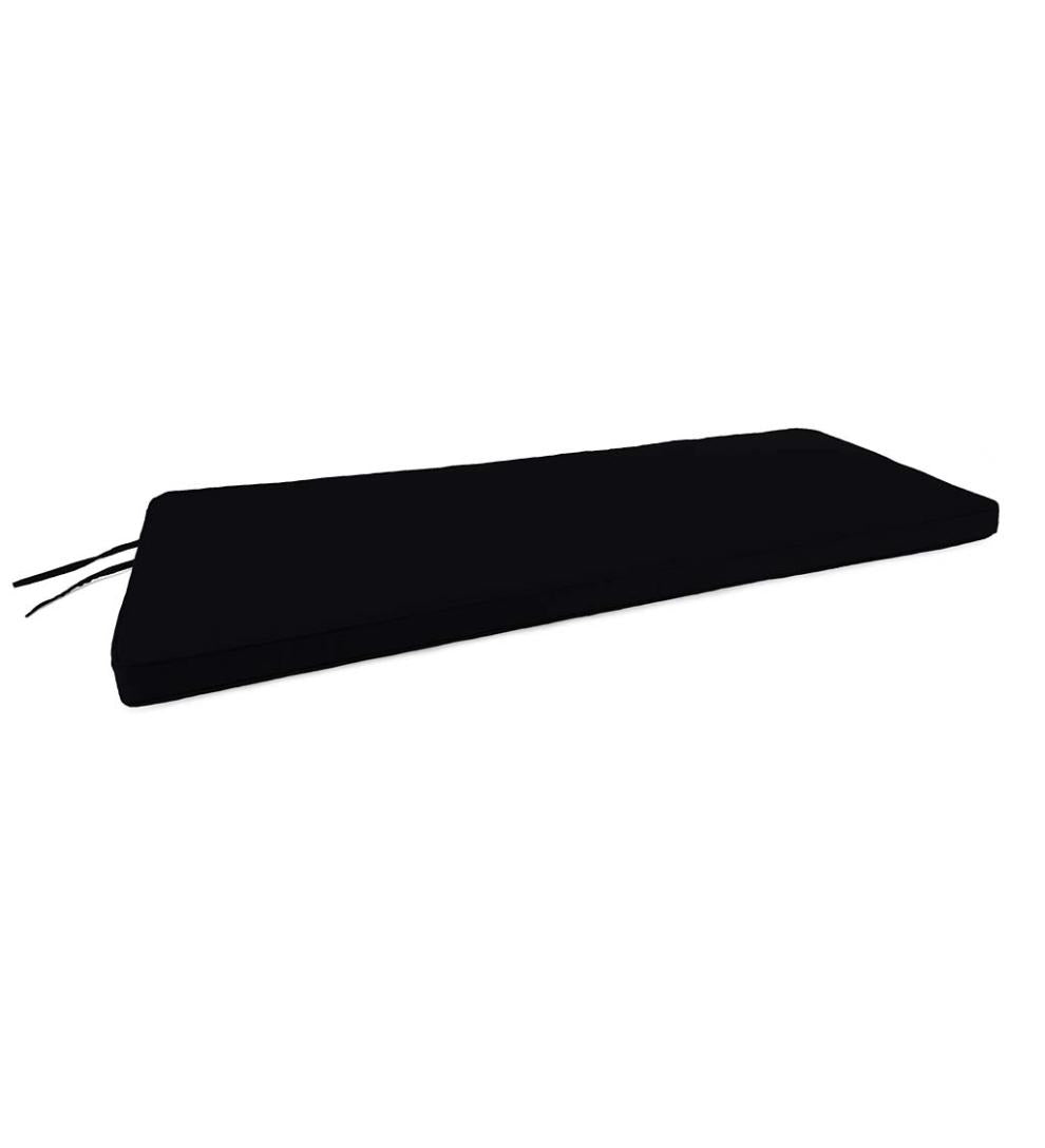 Plow & Hearth Outdoor Furniture Cushions Outdoor Living Sunbrella Swing/Bench Cushion With Ties, 53" X 18½" X 3" - Bandana
