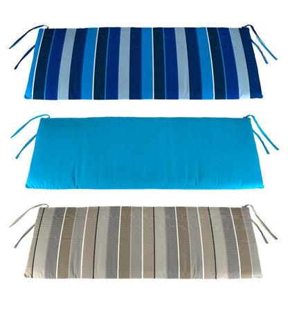 Plow & Hearth Outdoor Furniture Cushions Outdoor Living Sunbrella Classic Swing/Bench Cushion, 57" X 18¾" X 3" - Bandana
