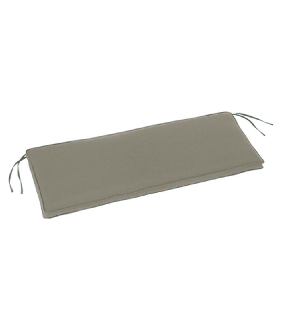 Plow & Hearth Outdoor Furniture Cushions Outdoor Living Sunbrella Swing/Bench Cushion With Ties, 48" X 19" X 3" - Bandana