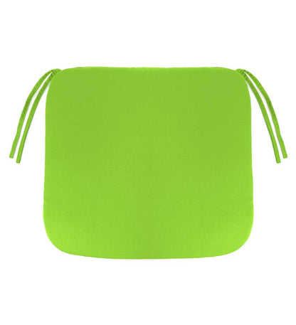 Plow & Hearth Outdoor Furniture Cushions Outdoor Living Polyester Classic Chair Cushion With Ties, 19½" X 19" X 3" - Forest Green