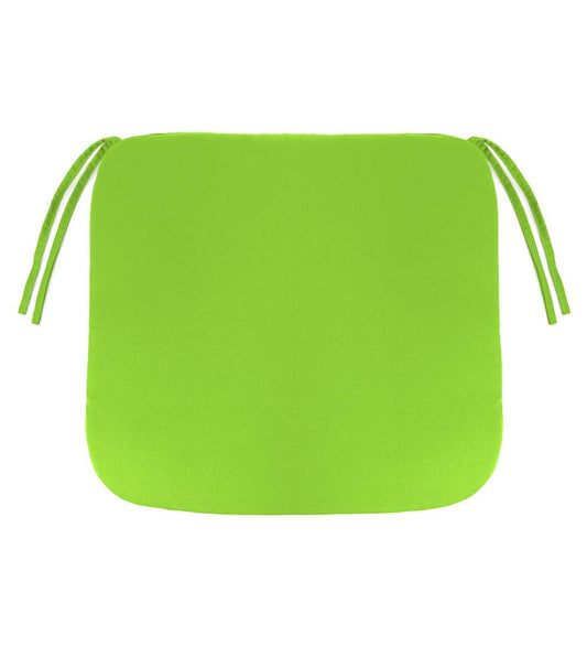 Plow & Hearth Outdoor Furniture Cushions Outdoor Living Polyester Classic Chair Cushion With Ties, 19½" X 19" X 3" - Forest Green