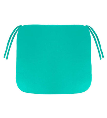 Plow & Hearth Outdoor Furniture Cushions Outdoor Living Polyester Classic Chair Cushion With Ties, 19½" X 19" X 3" - Forest Green