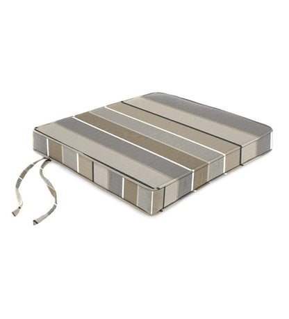Plow & Hearth Outdoor Furniture Cushions Outdoor Living Deluxe Sunbrella Square Cushion With Ties 19½" X 19½" X 3" - Bandana