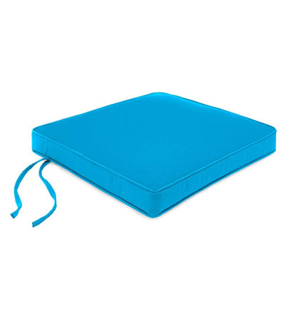 Plow & Hearth Outdoor Furniture Cushions Outdoor Living Deluxe Sunbrella Square Cushion With Ties 19½" X 19½" X 3" - Bandana