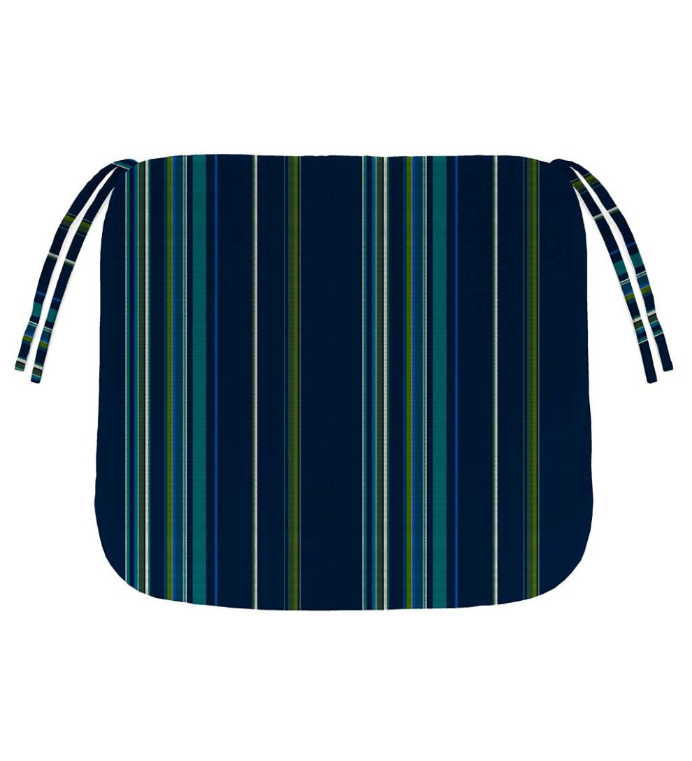 Plow & Hearth Outdoor Furniture Cushions Outdoor Living Sunbrella Chair Cushion With Ties, 19½"X 19"X 3" - Bandana
