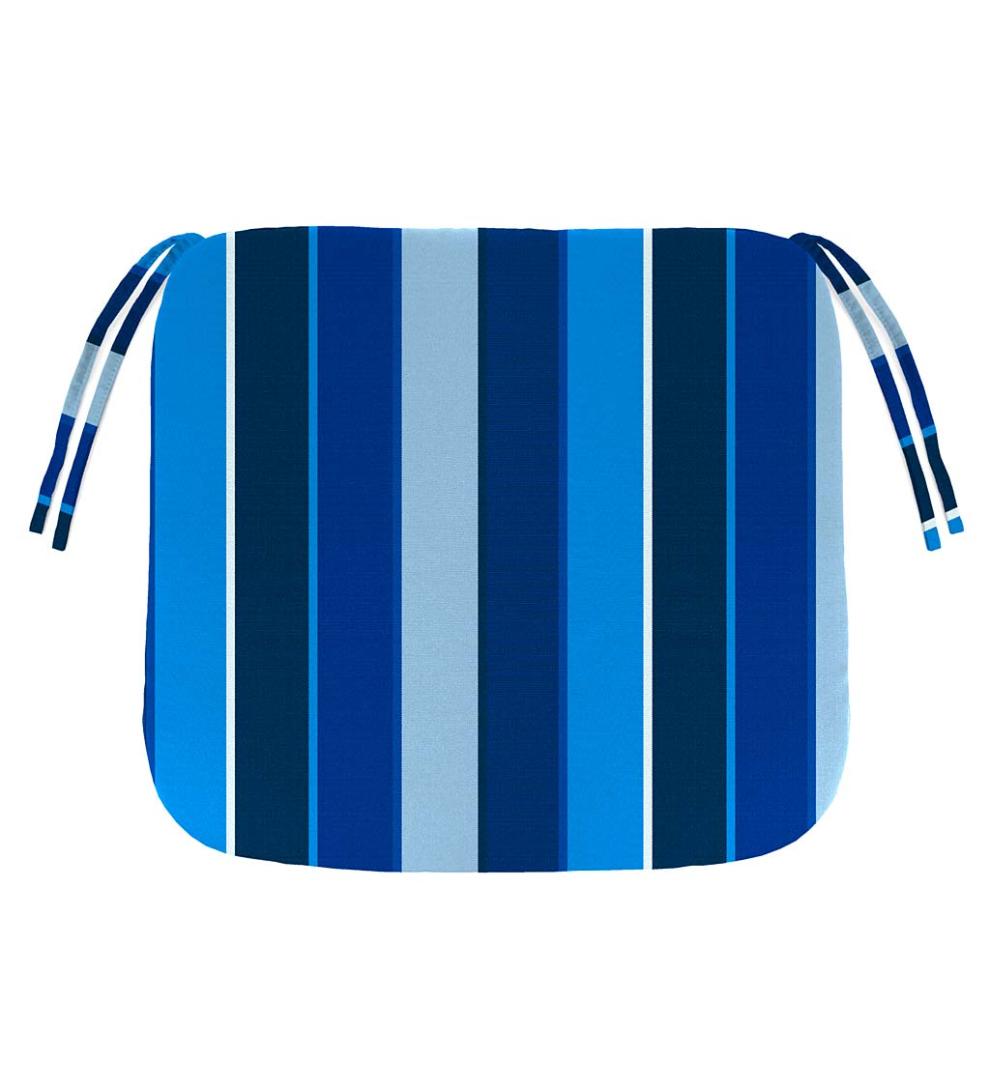 Plow & Hearth Outdoor Furniture Cushions Outdoor Living Sunbrella Chair Cushion With Ties, 19½"X 19"X 3" - Bandana