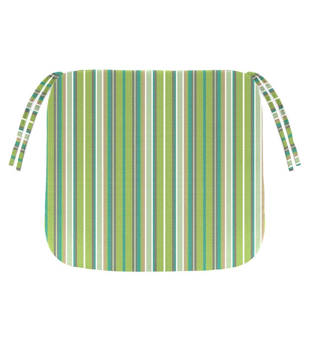 Plow & Hearth Outdoor Furniture Cushions Outdoor Living Sunbrella Chair Cushion With Ties, 19½"X 19"X 3" - Bandana