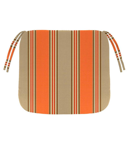 Plow & Hearth Outdoor Furniture Cushions Outdoor Living Sunbrella Chair Cushion With Ties, 19½"X 19"X 3" - Bandana