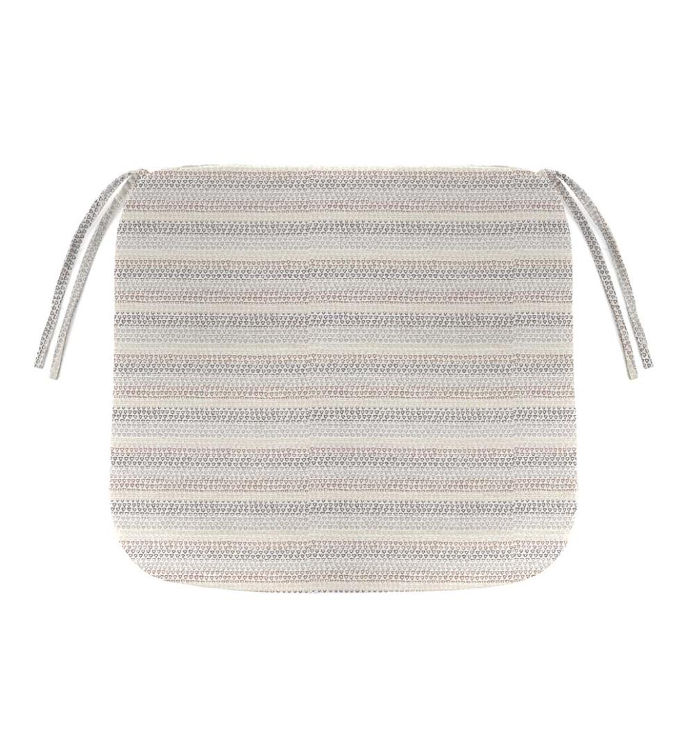Plow & Hearth Outdoor Furniture Cushions Outdoor Living Sunbrella Chair Cushion With Ties, 19½"X 19"X 3" - Bandana