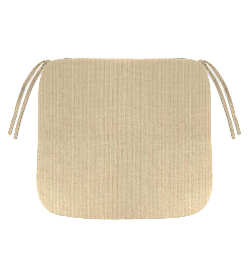 Plow & Hearth Outdoor Furniture Cushions Outdoor Living Sunbrella Chair Cushion With Ties, 19½"X 19"X 3" - Bandana