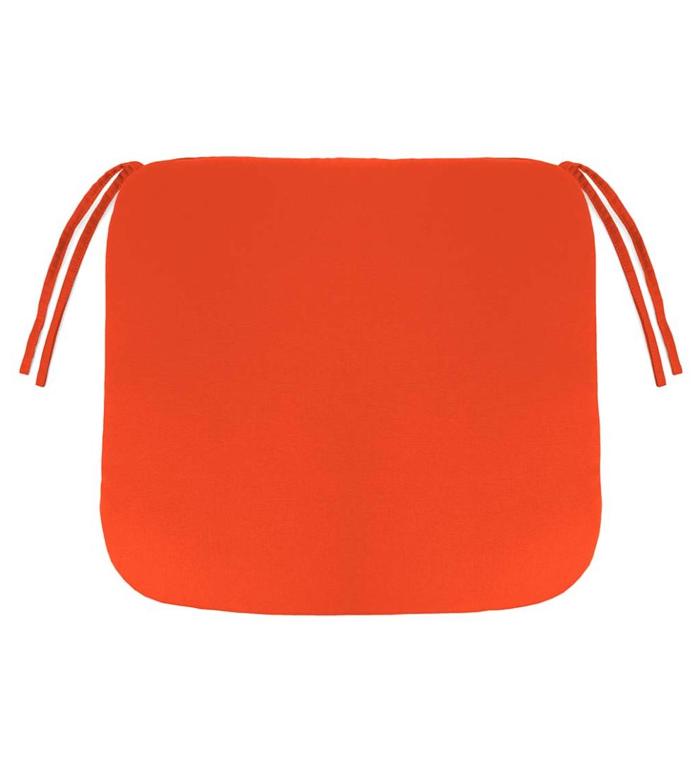 Plow & Hearth Outdoor Furniture Cushions Outdoor Living Sunbrella Chair Cushion With Ties, 19½"X 19"X 3" - Bandana