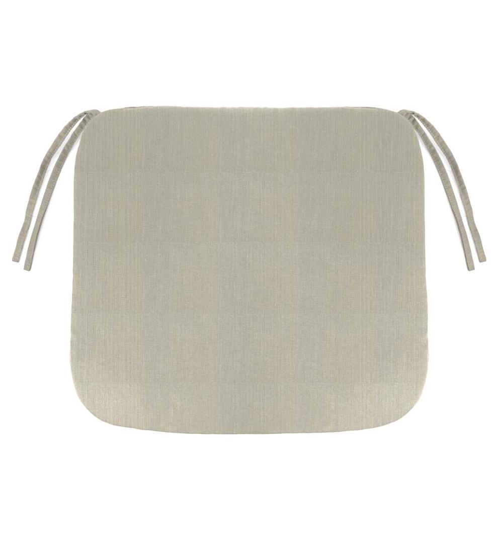 Plow & Hearth Outdoor Furniture Cushions Outdoor Living Sunbrella Chair Cushion With Ties, 19½"X 19"X 3" - Bandana