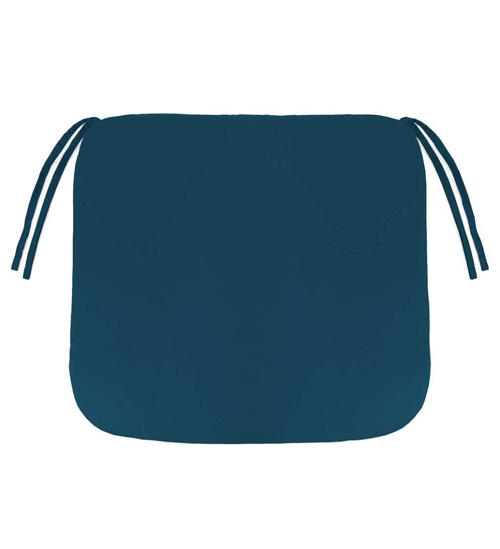 Plow & Hearth Outdoor Furniture Cushions Outdoor Living Sunbrella Chair Cushion With Ties, 19½"X 19"X 3" - Bandana