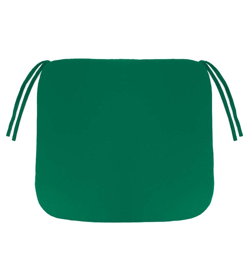 Plow & Hearth Outdoor Furniture Cushions Outdoor Living Sunbrella Chair Cushion With Ties, 19½"X 19"X 3" - Bandana