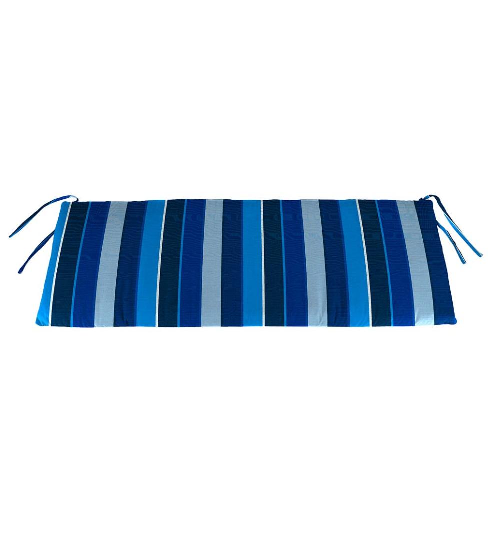 Plow & Hearth Outdoor Furniture Cushions Outdoor Living Sunbrella Classic Swing/Bench Cushion, 41" X 20" X 3" - Bandana