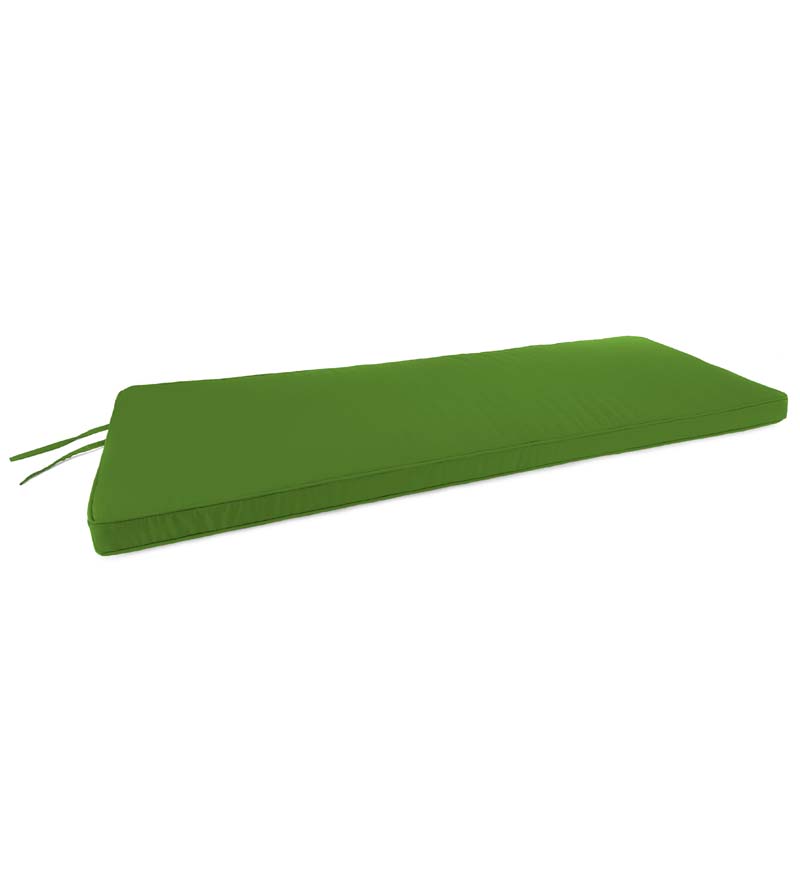 Plow & Hearth Outdoor Furniture Cushions Outdoor Living Sunbrella Swing/Bench Cushion With Ties, 40" X 20" X 3"H - Bandana