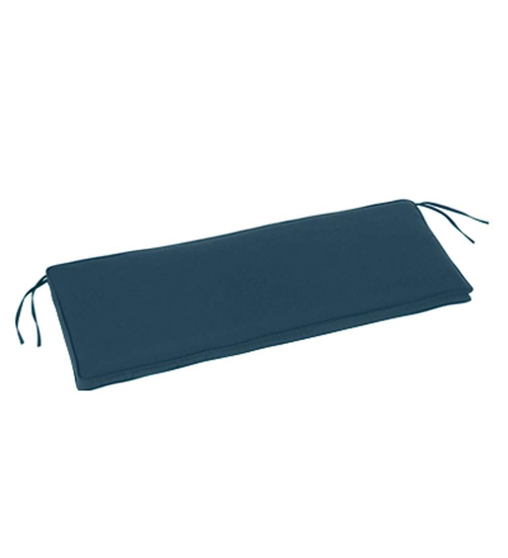 Plow & Hearth Outdoor Furniture Cushions Outdoor Living Sunbrella Swing/Bench Cushion With Ties, 40" X 20" X 3"H - Bandana