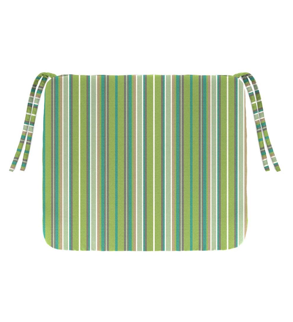 Plow & Hearth Outdoor Furniture Cushions Outdoor Living Sunbrella Classic Chair Cushion With Ties, 20¾" X 20¼" X 3" - Bandana