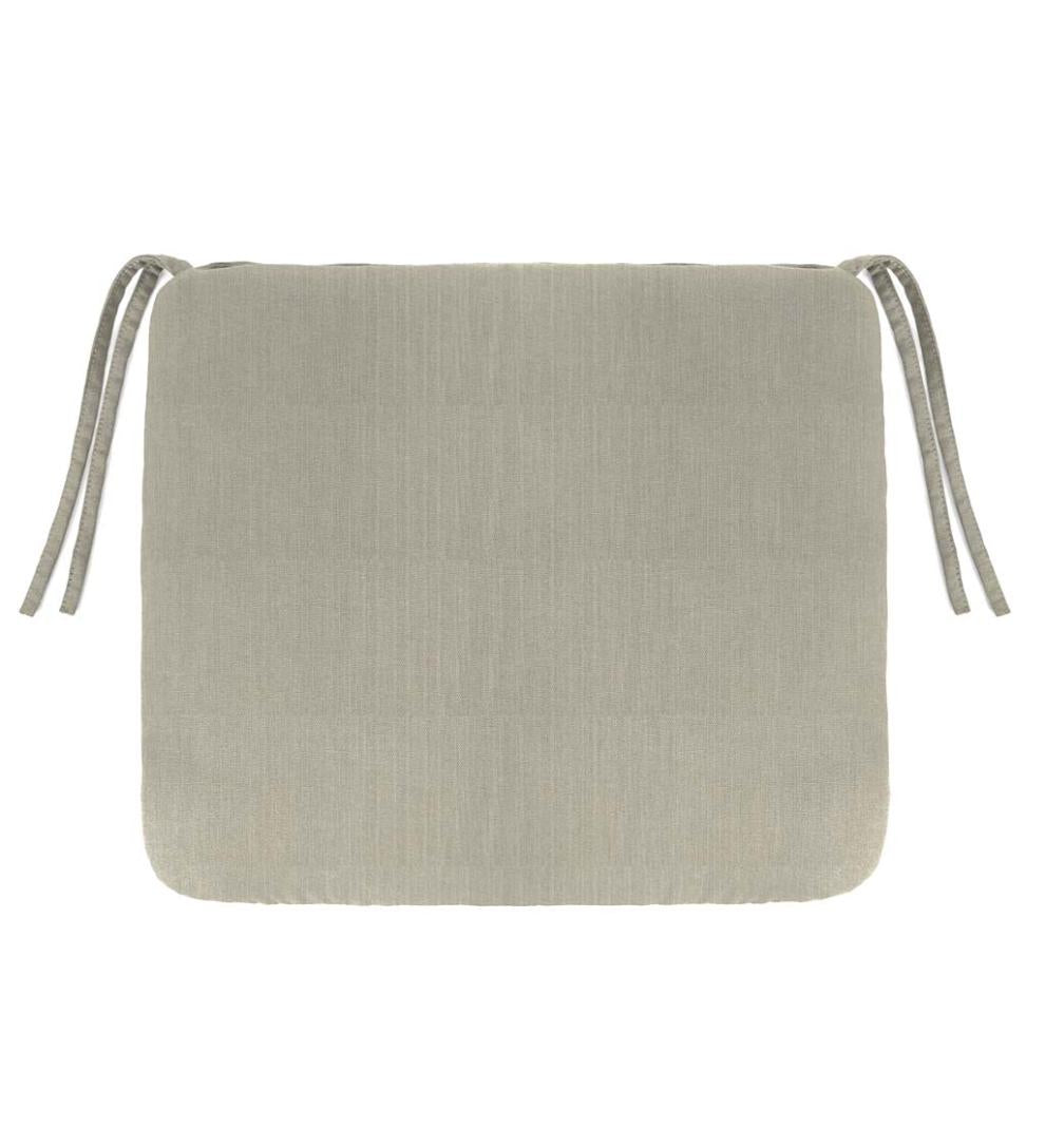 Plow & Hearth Outdoor Furniture Cushions Outdoor Living Sunbrella Classic Chair Cushion With Ties, 20¾" X 20¼" X 3" - Bandana