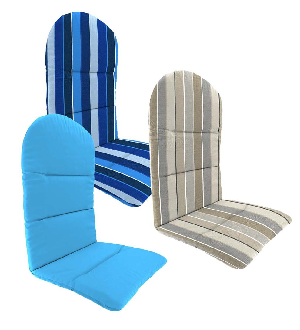 Plow & Hearth Outdoor Furniture Cushions Outdoor Living Sunbrella Classic Adirondack Cushion, 49" X 20½" X 2½"; Hinged At 18" From Bottom - Beachglass