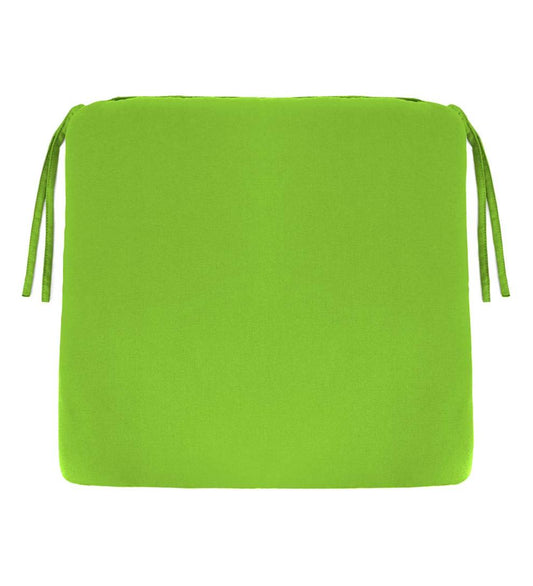 Plow & Hearth Outdoor Furniture Cushions Outdoor Living Polyester Classic Chair Cushions With Ties, 20¾" X 20"X 3" - Forest Green