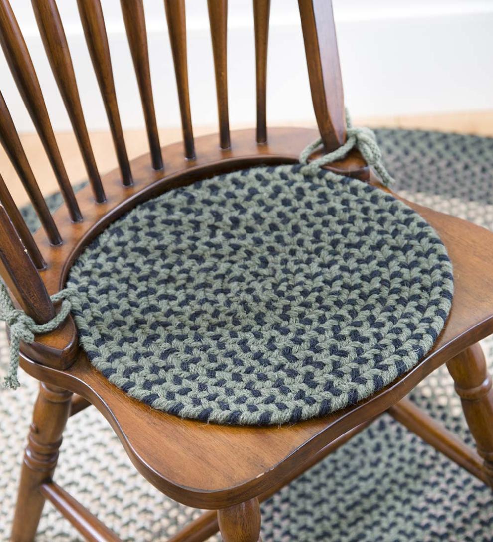Plow & Hearth Stair Treads & Rug Pads Indoor Living Usa-Made Wool Braided Virginia Stair Tread, 8" X 28" - Cappuccino