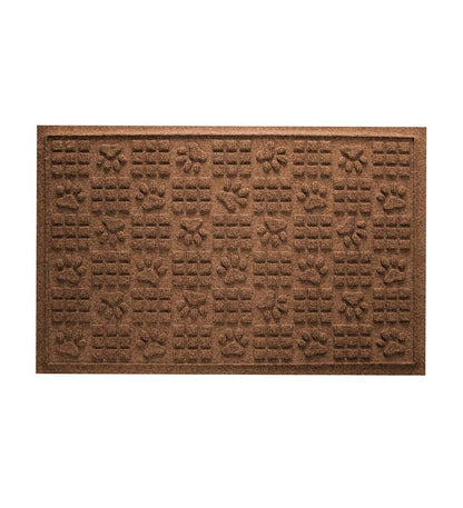 Plow & Hearth Home Accents Indoor Living Waterhog Indoor/Outdoor Paws And Squares Doormat, 2' X 3' - Bluestone