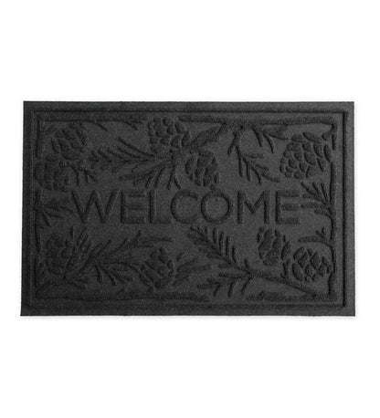 Plow & Hearth Doormats Indoor Living Waterhog Pine Welcome Doormat, 2' X 3' - Bordeaux