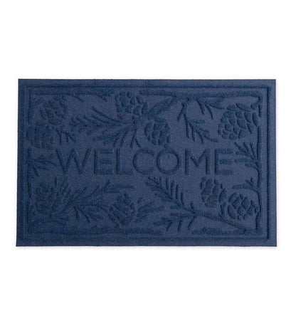Plow & Hearth Doormats Indoor Living Waterhog Pine Welcome Doormat, 2' X 3' - Bordeaux