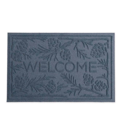 Plow & Hearth Doormats Indoor Living Waterhog Pine Welcome Doormat, 2' X 3' - Bordeaux