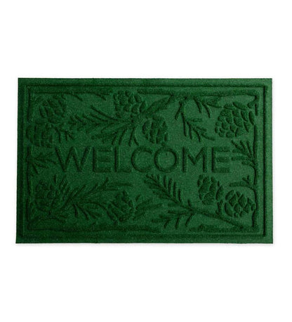 Plow & Hearth Doormats Indoor Living Waterhog Pine Welcome Doormat, 2' X 3' - Bordeaux
