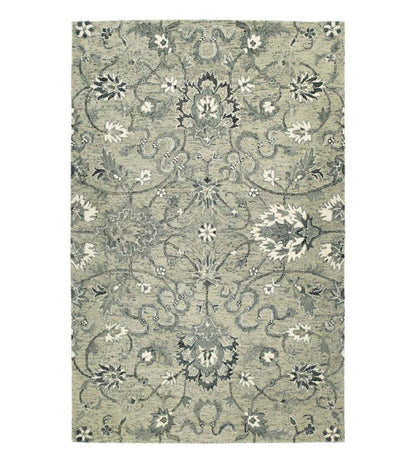 Plow & Hearth Hearth Rugs Fireplace & Hearth Carmona Gray Wool Rug, 2' X 3' - Grey