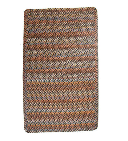 Plow & Hearth Hearth Rugs Fireplace & Hearth Blue Ridge Rectangle Wool Braided Rug, 2' X 3' - Moss Multi