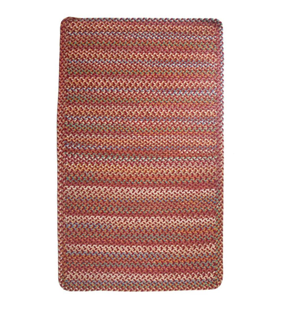Plow & Hearth Hearth Rugs Fireplace & Hearth Blue Ridge Rectangle Wool Braided Rug, 2' X 3' - Moss Multi
