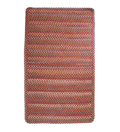 Plow & Hearth Hearth Rugs Fireplace & Hearth Blue Ridge Rectangle Wool Braided Rug, 2' X 3' - Moss Multi