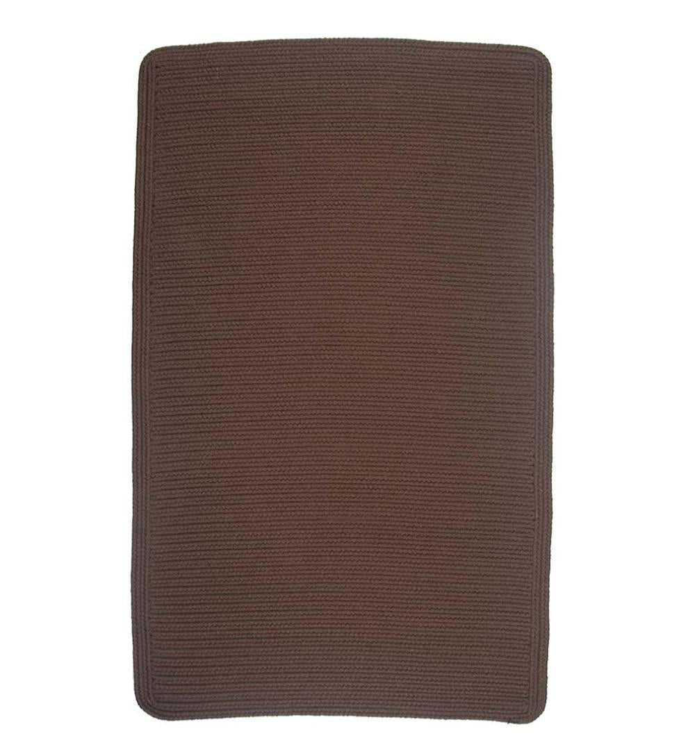 Plow & Hearth Hearth Rugs Fireplace & Hearth Blue Ridge Rectangle Wool Braided Rug, 2' X 3' - Moss Multi
