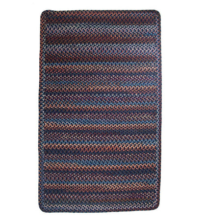 Plow & Hearth Hearth Rugs Fireplace & Hearth Blue Ridge Rectangle Wool Braided Rug, 2' X 3' - Moss Multi
