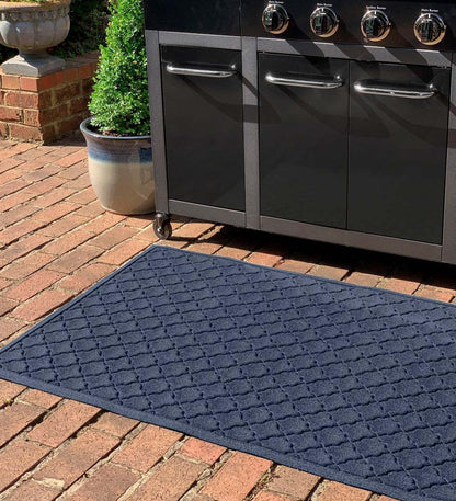 Plow & Hearth Synthetic Rugs Indoor Living Waterhog Cordova Grill Mat, 3' X 5' - Bordeaux
