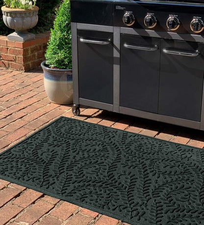 Plow & Hearth Synthetic Rugs Indoor Living Waterhog Boxwood Grill Mat, 3' X 5' - Bordeaux