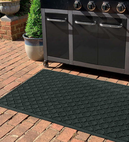 Plow & Hearth Synthetic Rugs Indoor Living Waterhog Cordova Grill Mat, 3' X 5' - Bordeaux