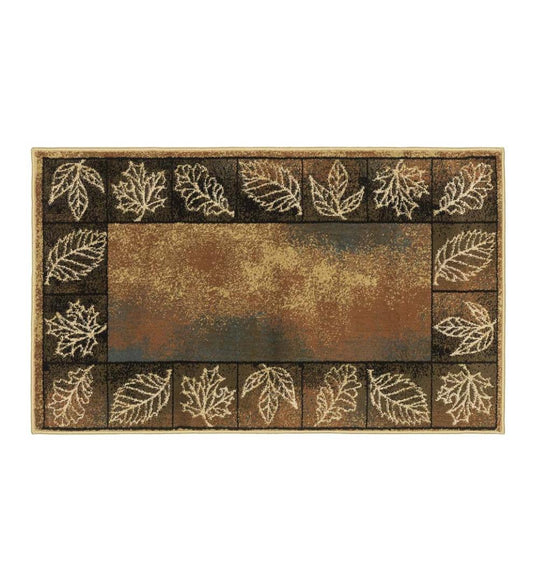 Plow & Hearth Hearth Rugs Fireplace & Hearth Vista Autumn Leaves Rug, 30" X 50"