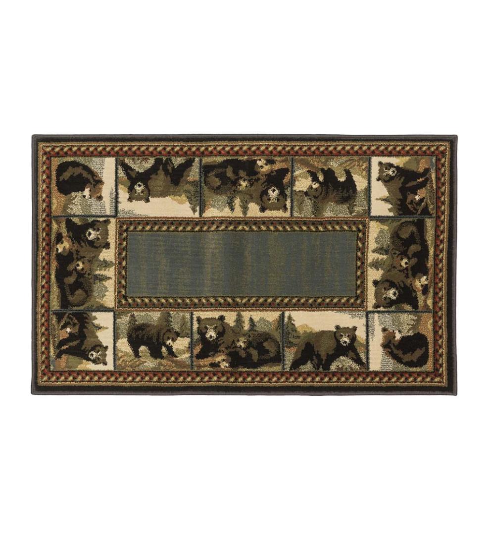 Plow & Hearth Home Accents Indoor Living Vista Bear Posing Rug, 30" X 50"