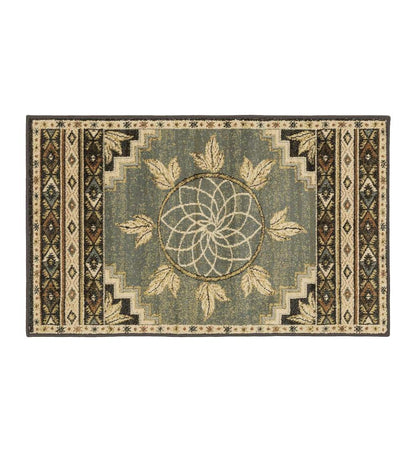 Plow & Hearth Home Accents Indoor Living Vista Ancient Sign Rug, 30" X 50" - Green