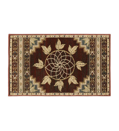 Plow & Hearth Home Accents Indoor Living Vista Ancient Sign Rug, 30" X 50" - Green